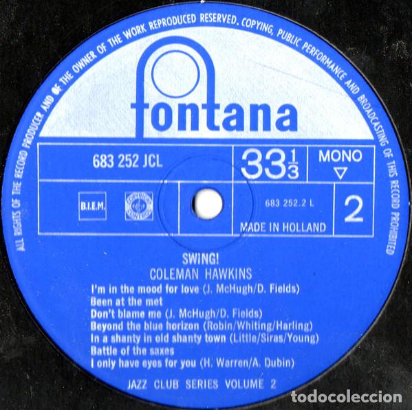 Discos de vinilo: Coleman Hawkins, Swing! - LP - Foto 4