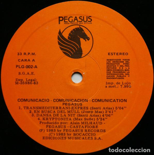 Discos de vinilo: Pegasus, Comunicaci&oacute; Comunicaci&oacute;n Comunication - LP - Foto 3