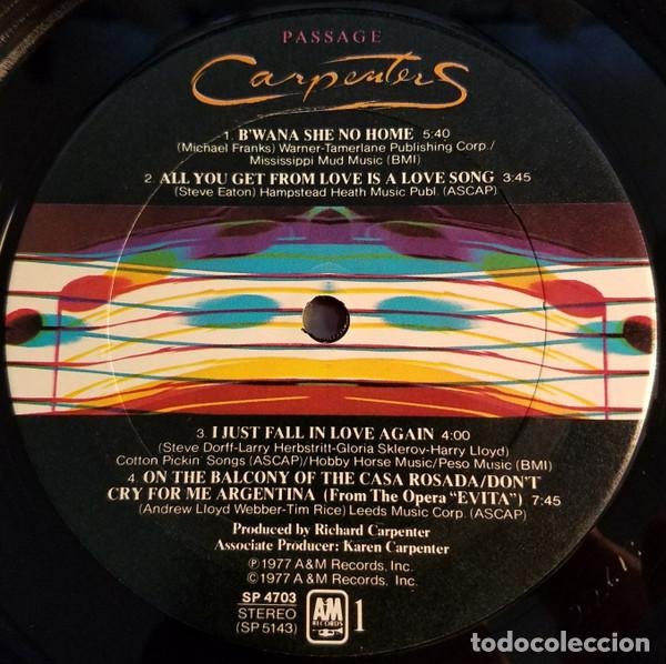 Discos de vinilo: Carpenters, Passage - LP - Foto 3