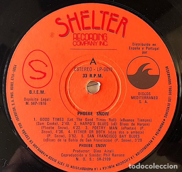 Discos de vinilo: Phoebe Snow, Phoebe Snow - LP - Foto 3