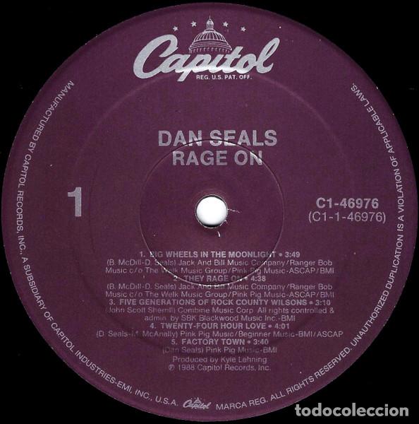 Discos de vinilo: Dan Seals, Rage On - LP - Foto 3