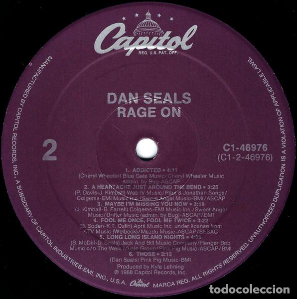 Discos de vinilo: Dan Seals, Rage On - LP - Foto 4