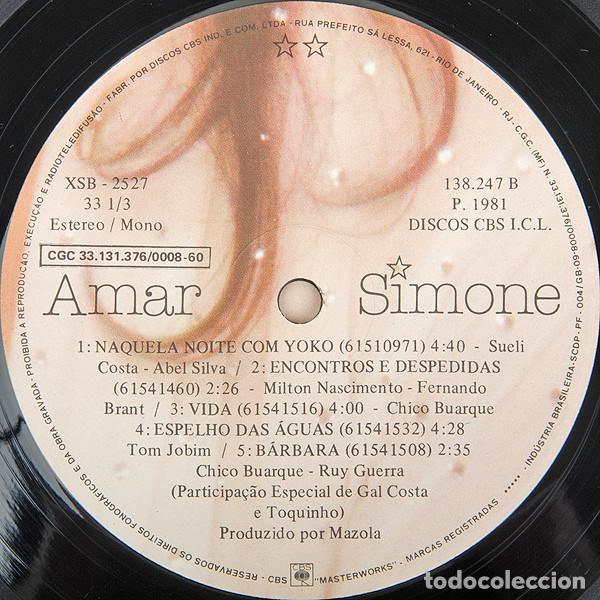 Discos de vinilo: Simone, Amar - LP Album Stereo - Foto 4