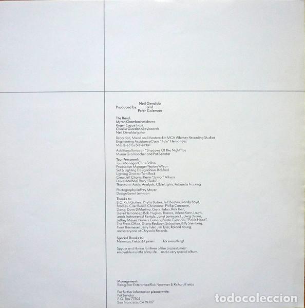 Discos de vinilo: Pat Benatar, Get Nervous - LP - Foto 5