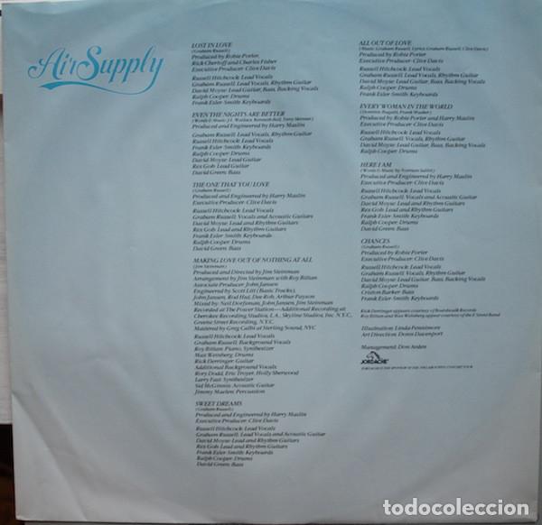 Discos de vinilo: Air Supply, Greatest Hits - LP - Foto 4
