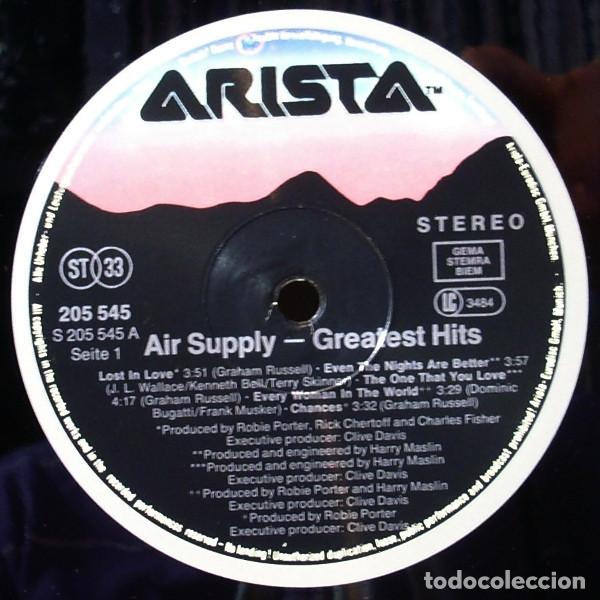 Discos de vinilo: Air Supply, Greatest Hits - LP - Foto 5