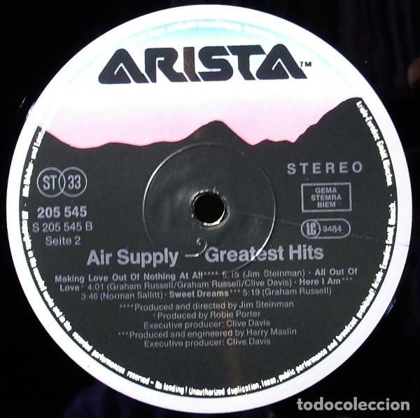 Discos de vinilo: Air Supply, Greatest Hits - LP - Foto 6