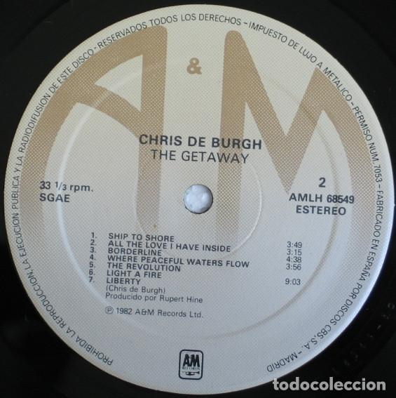 Discos de vinilo: Chris de Burgh, The Getaway - LP - Foto 4