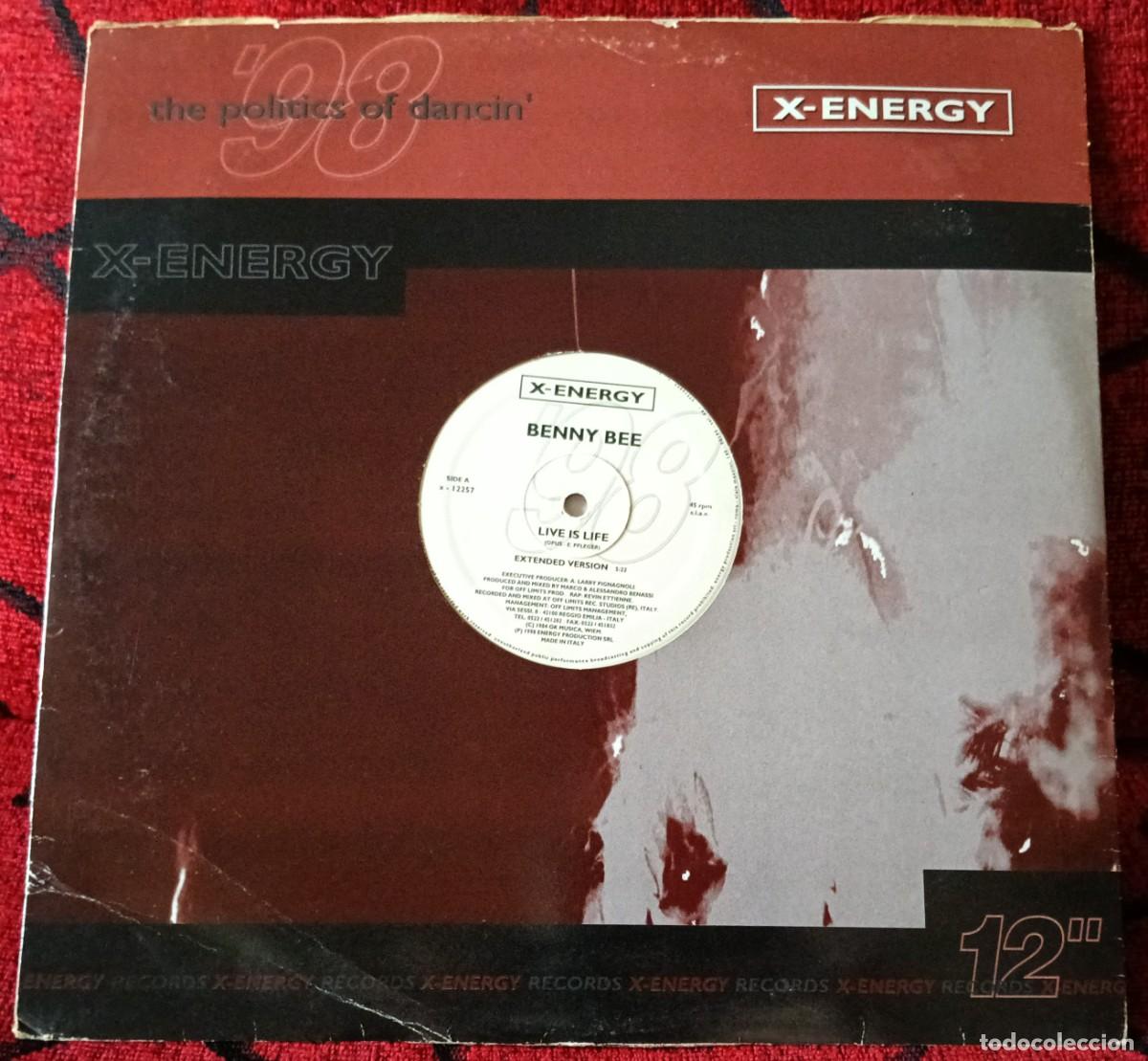 Discos de vinilo: BENNY BEE ** Live Is Life / The Life ** MAXI SINGLE VINILO 1998