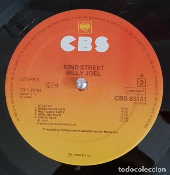 Discos de vinilo: Billy Joel, 52nd Street - LP - Foto 4