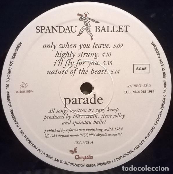 Discos de vinilo: Spandau Ballet, Parade - LP - Foto 5