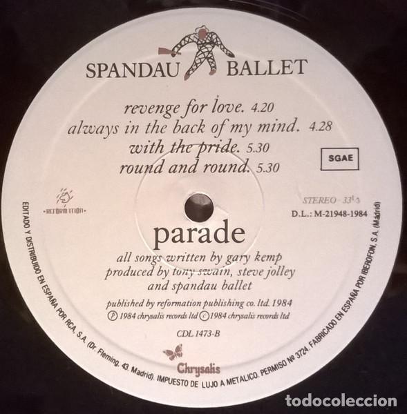 Discos de vinilo: Spandau Ballet, Parade - LP - Foto 6