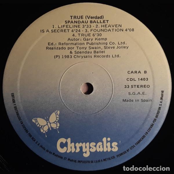 Discos de vinilo: Spandau Ballet, True = Verdad - LP - Foto 4