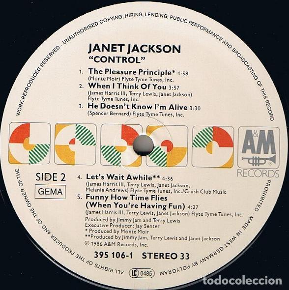 Discos de vinilo: Janet Jackson, Control - LP - Foto 4