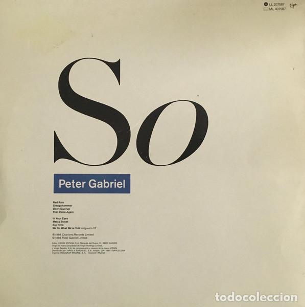 Discos de vinilo: Peter Gabriel, So - LP - Foto 2