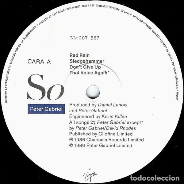 Discos de vinilo: Peter Gabriel, So - LP - Foto 3