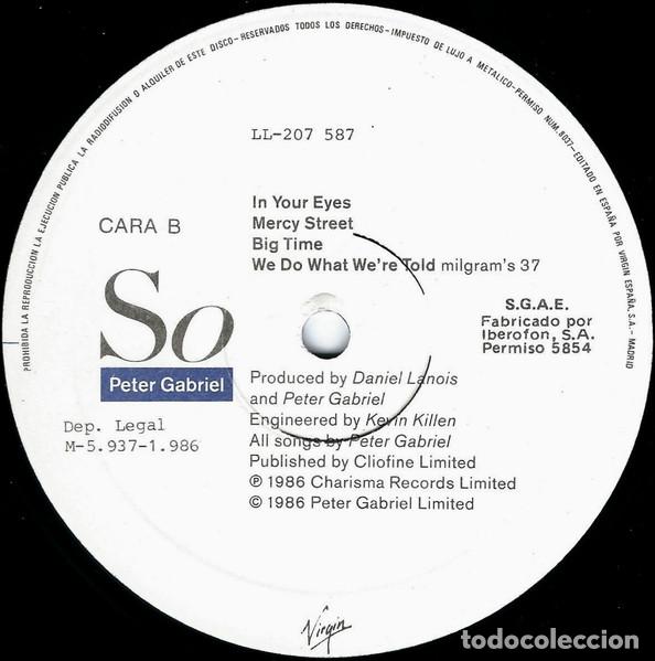 Discos de vinilo: Peter Gabriel, So - LP - Foto 4