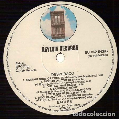 Discos de vinilo: Eagles, Desperado - LP - Foto 4