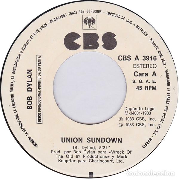 Discos de vinilo: Bob Dylan, Union Sundown - 7 inch - Foto 3