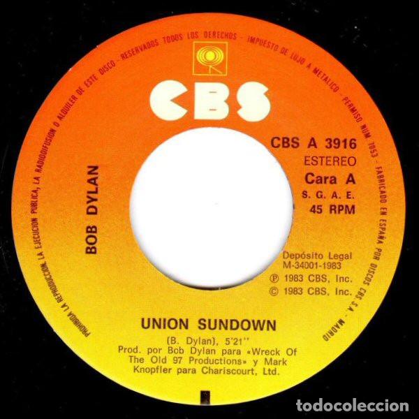 Discos de vinilo: Bob Dylan, Union Sundown - 7 inch - Foto 3