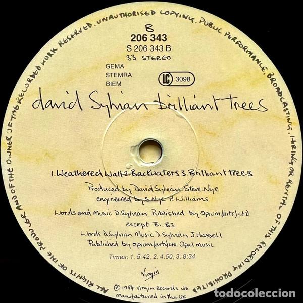 Discos de vinilo: David Sylvian, Brilliant Trees - LP - Foto 3