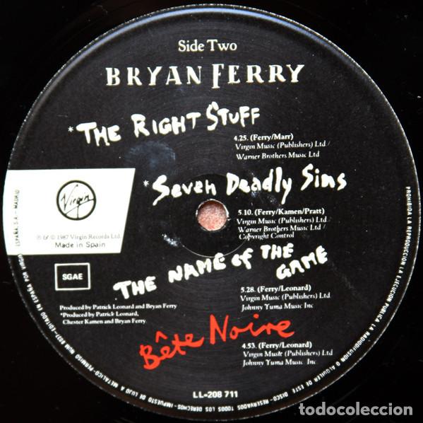 Discos de vinilo: Bryan Ferry, B&ecirc;te Noire - LP - Foto 4