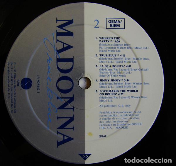 Discos de vinilo: Madonna, True Blue - LP - Foto 4