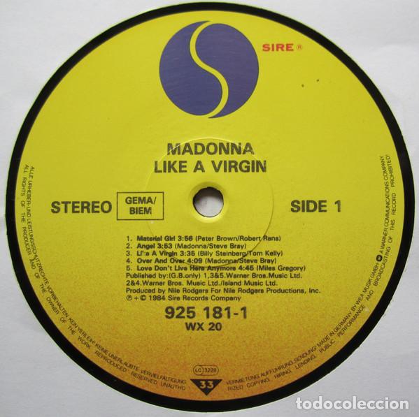 Discos de vinilo: Madonna, Like A Virgin - LP - Foto 3