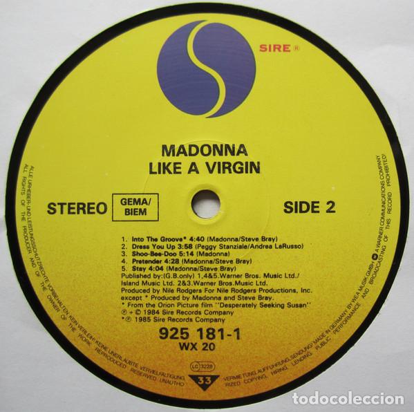 Discos de vinilo: Madonna, Like A Virgin - LP - Foto 4