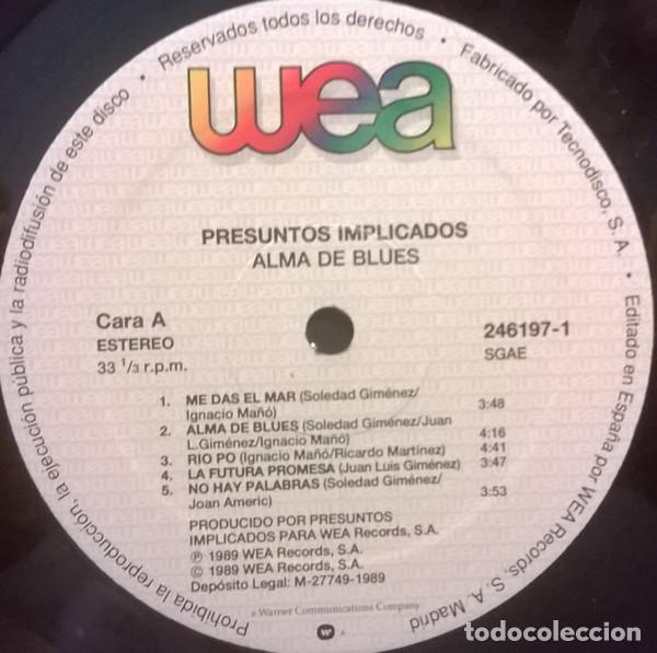 Discos de vinilo: Presuntos Implicados, Alma De Blues - LP - Foto 3