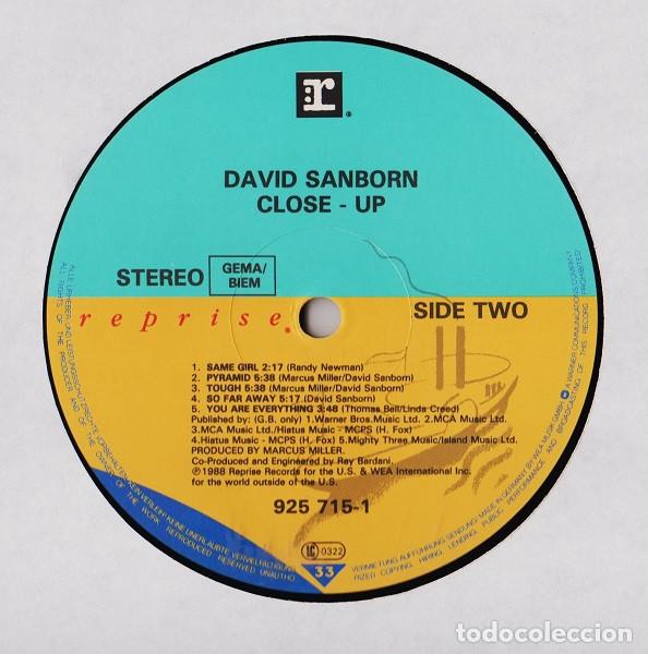 Discos de vinilo: David Sanborn, Close-Up - LP - Foto 4