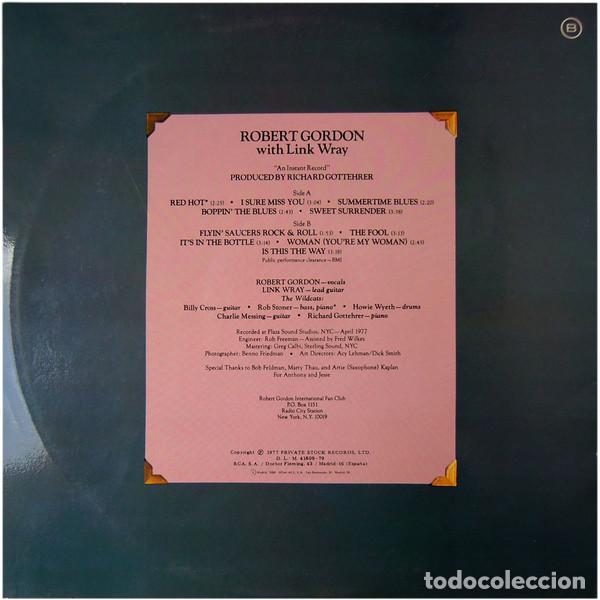 Discos de vinilo: Robert Gordon, Link Wray, Robert Gordon With Link Wray - LP - Foto 2