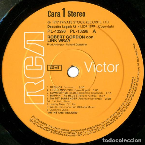 Discos de vinilo: Robert Gordon, Link Wray, Robert Gordon With Link Wray - LP - Foto 3