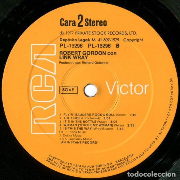 Discos de vinilo: Robert Gordon, Link Wray, Robert Gordon With Link Wray - LP - Foto 4