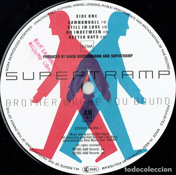 Discos de vinilo: Supertramp, Brother Where You Bound - LP - Foto 3