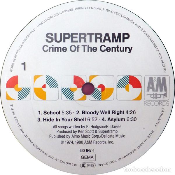 Discos de vinilo: Supertramp, Crimen Del Siglo - LP - Foto 3