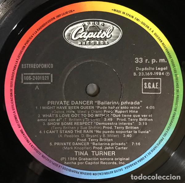 Discos de vinilo: Tina Turner, Private Dancer - LP - Foto 5