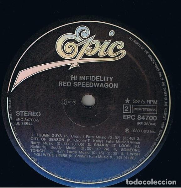 Discos de vinilo: REO Speedwagon, Hi Infidelity - LP - Foto 4