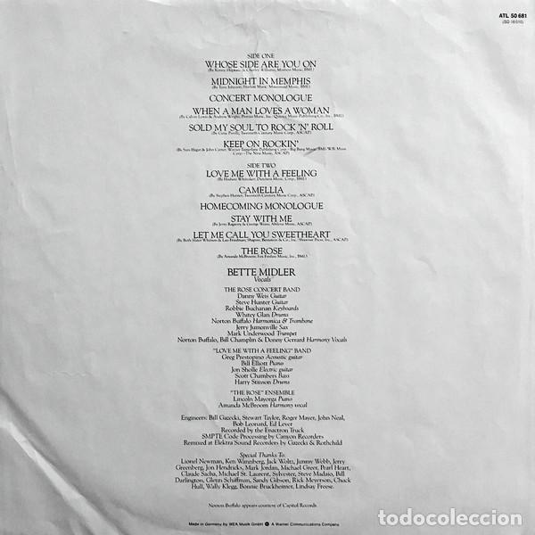 Discos de vinilo: Bette Midler, The Rose - LP - Foto 5