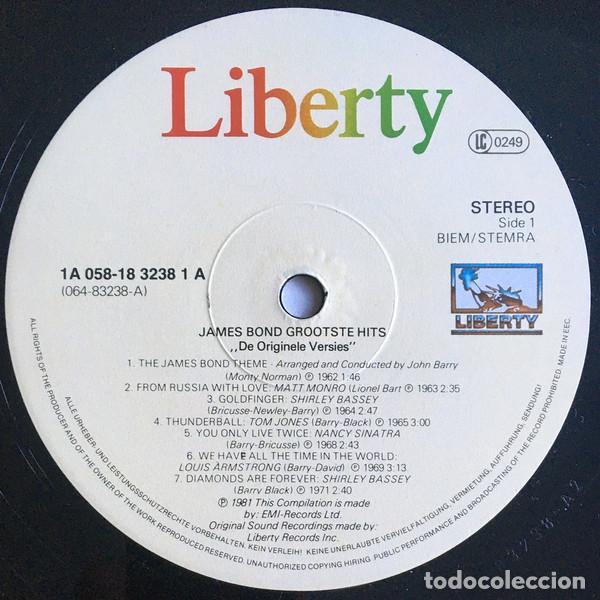 Discos de vinilo: Various, James Bond Grootste Hits - LP - Foto 3