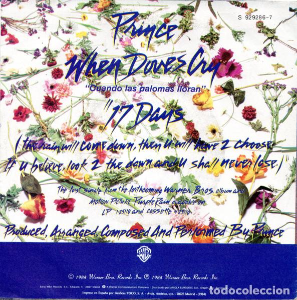 Discos de vinilo: Prince, When Doves Cry - 7 inch - Foto 2