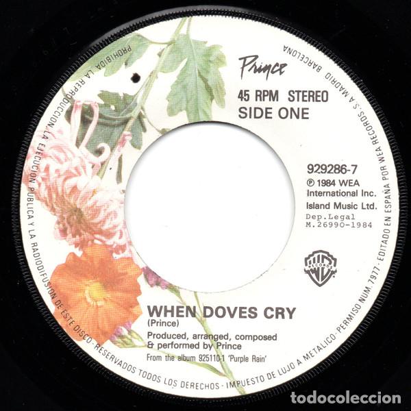 Discos de vinilo: Prince, When Doves Cry - 7 inch - Foto 3