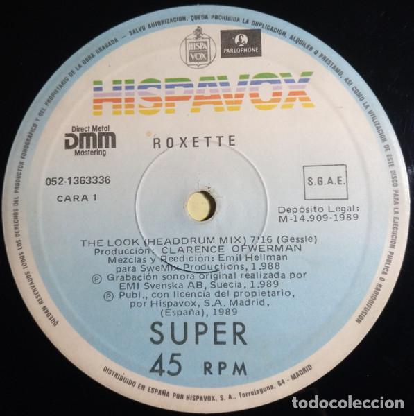 Discos de vinilo: Roxette, The Look (Head-Drum-Mix) - 12 inch - Foto 3