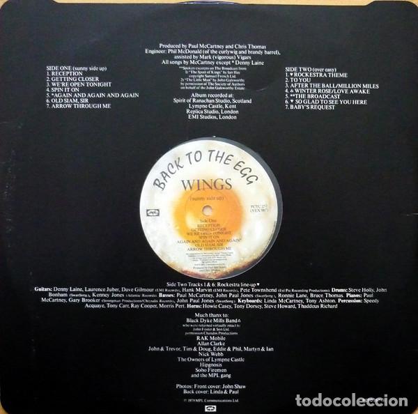 Discos de vinilo: Wings, Back To The Egg - LP - Foto 5