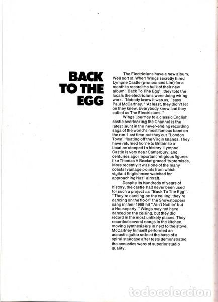 Discos de vinilo: Wings, Back To The Egg - LP - Foto 9