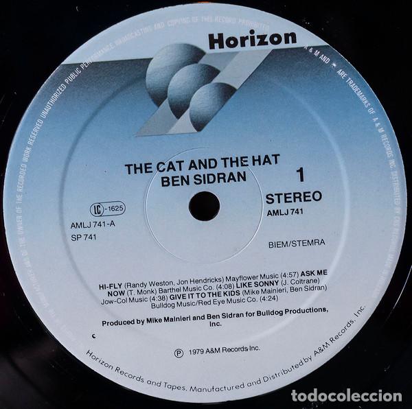 Discos de vinilo: Ben Sidran, The Cat And The Hat - LP - Foto 3