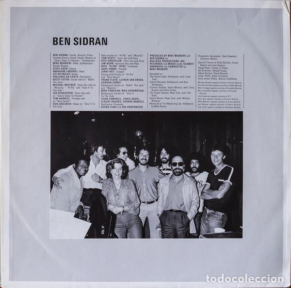 Discos de vinilo: Ben Sidran, The Cat And The Hat - LP - Foto 6
