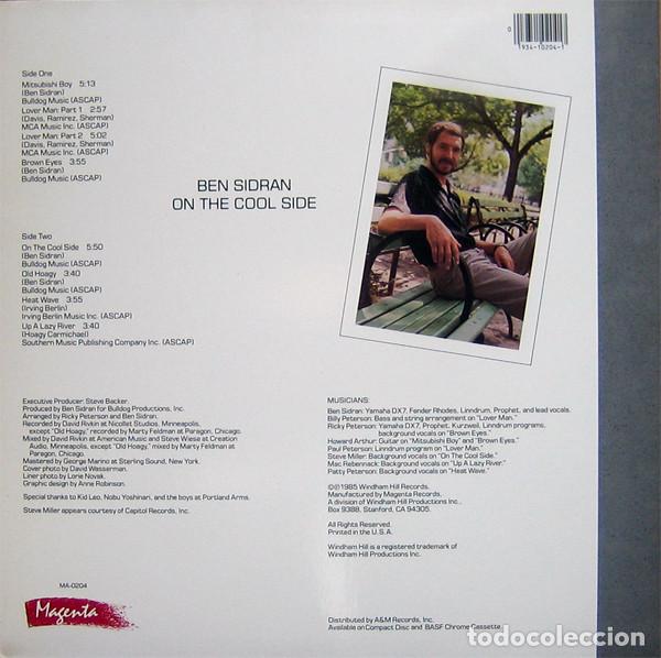 Discos de vinilo: Ben Sidran, On The Cool Side - LP - Foto 2