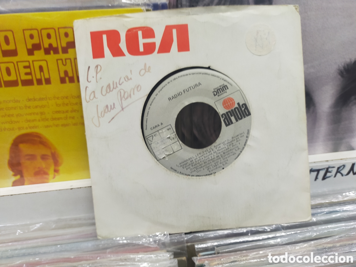 Discos de vinilo: Radio futura single promocional annabel lee / lluvia del porvenir 1987