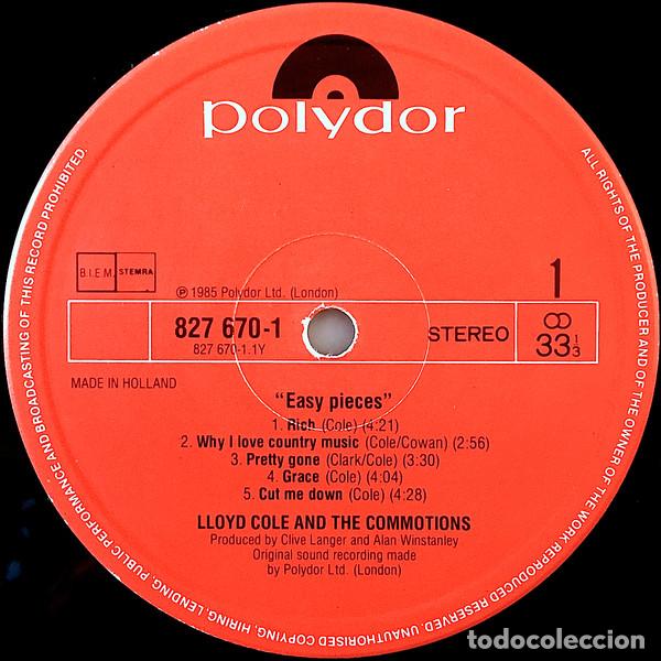 Discos de vinilo: Lloyd Cole & The Commotions, Easy Pieces - LP - Foto 3